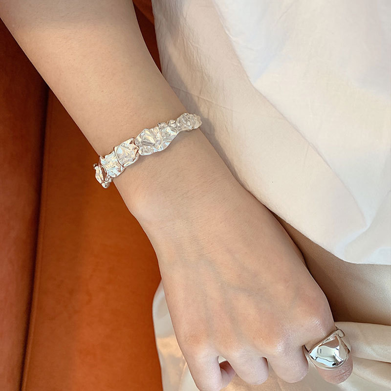 ブレスレットレディース ゴールド不規則形状ブレスレット個性的調節可能腕飾り