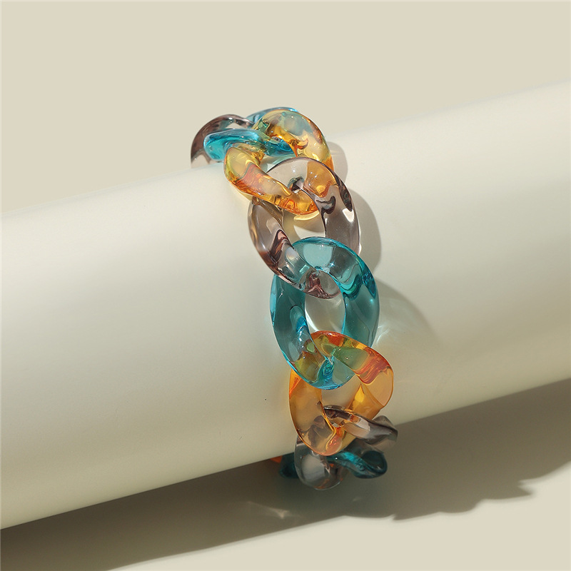 ブレスレットレディース シルバー金具透明チェーンブレスレット女性用