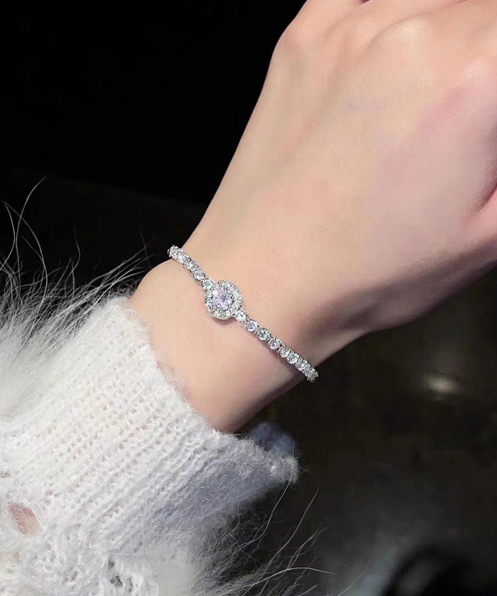 ブレスレットレディース ゴールド輝石ブレスレット韓国風華奢バングル