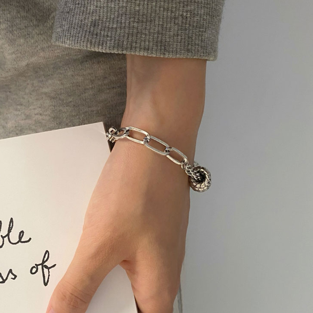 ブレスレットレディース シルバー チェーン ブレスレット ハート モチーフ 重ね付け