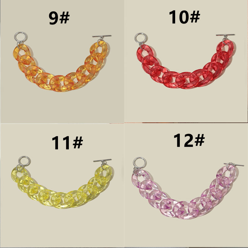 ブレスレットレディース シルバー金具透明チェーンブレスレット女性用