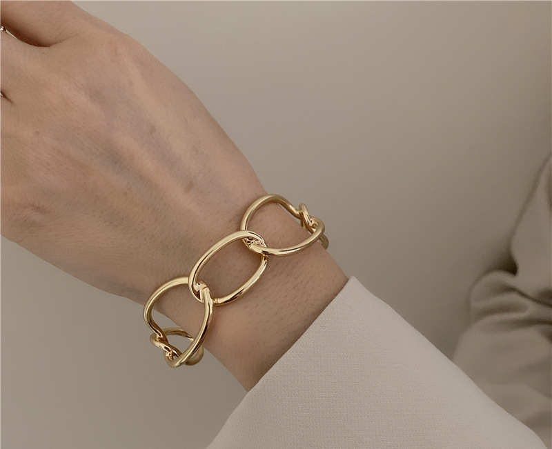 ブレスレットレディース シルバー チェーン ブレスレット 女性用 上品 幾何学模様