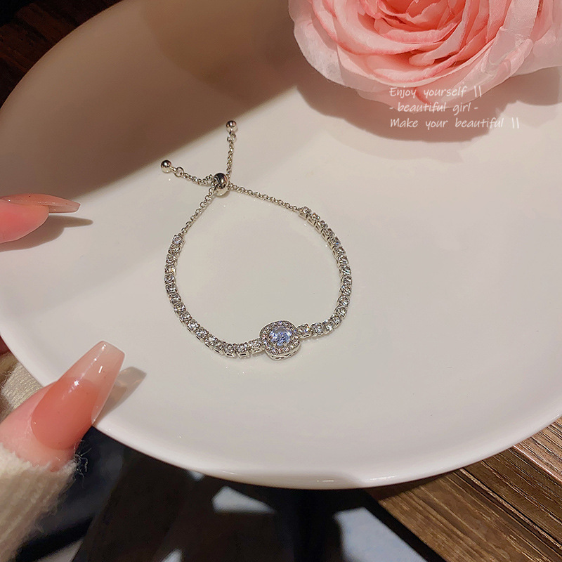 ブレスレットレディース 華やか煌めき ハートブレスレット