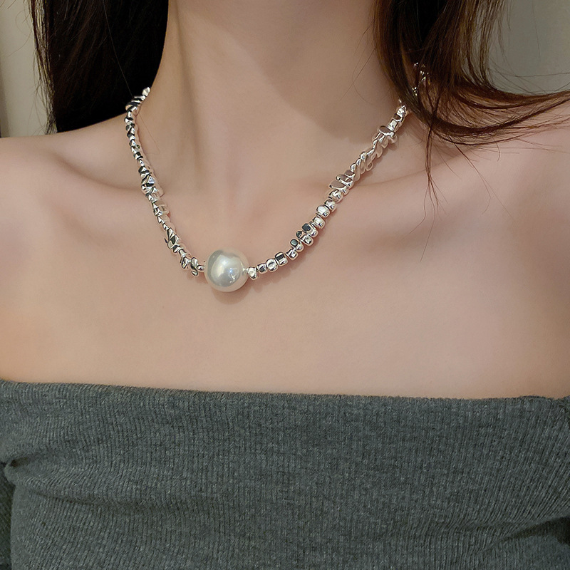 ブレスレットレディース シルバーパール ネックレス ブレスレット セット 錆びにくい女性用