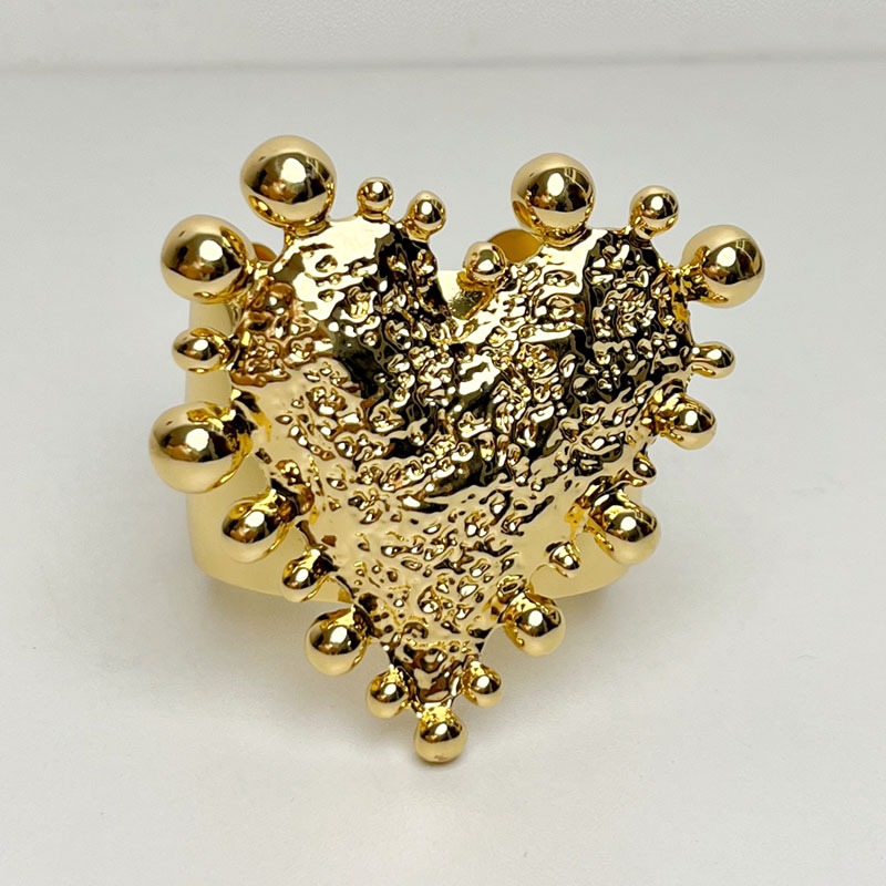 ブレスレットレディース 金属調ボール装飾バングル 女性用腕輪アクセサリー