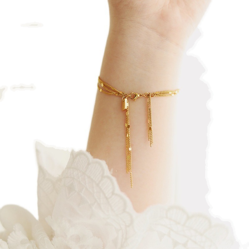 ブレスレットレディース ゴールド チェーン ブレスレット 上品 高級感 腕飾り