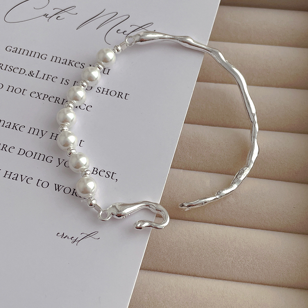 ブレスレットレディース パール ブレスレット レディース シルバー 上品 腕輪