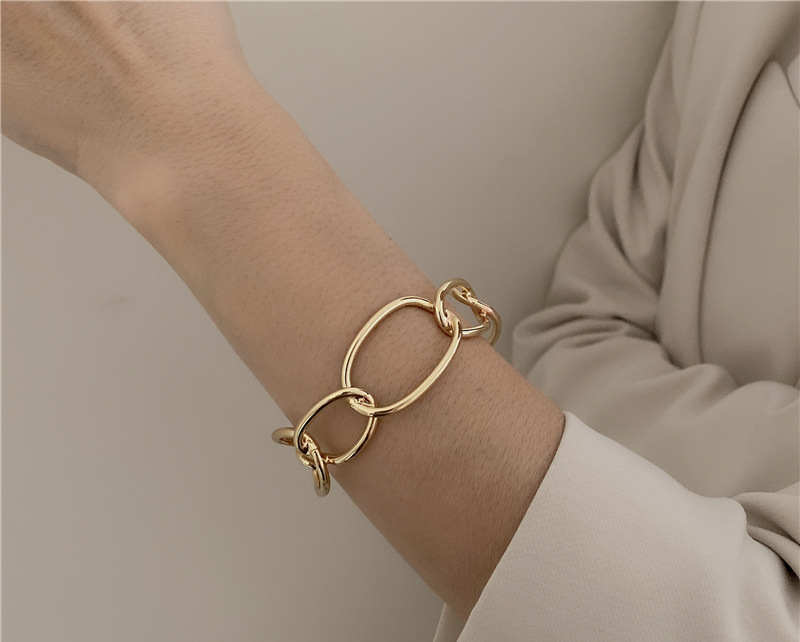 ブレスレットレディース シルバー チェーン ブレスレット 女性用 上品 幾何学模様