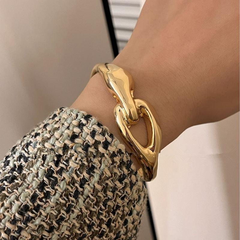 ブレスレットレディース チェーンモチーフ バングル 開口式 腕輪 レディース アクセサリー