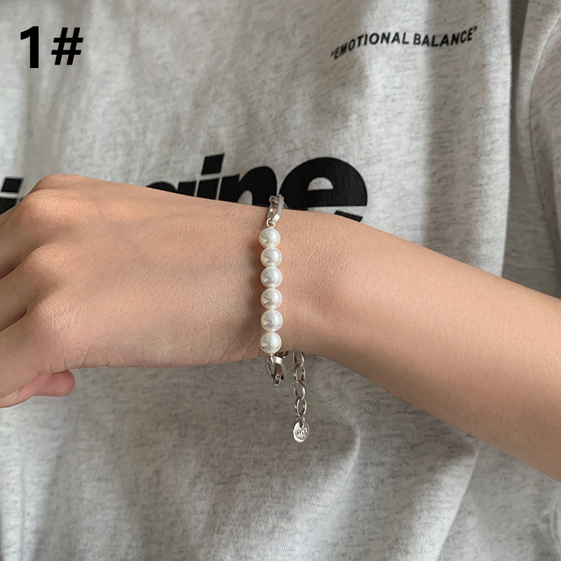 ブレスレットレディース シルバーパールブレスレット大人可愛いレディース