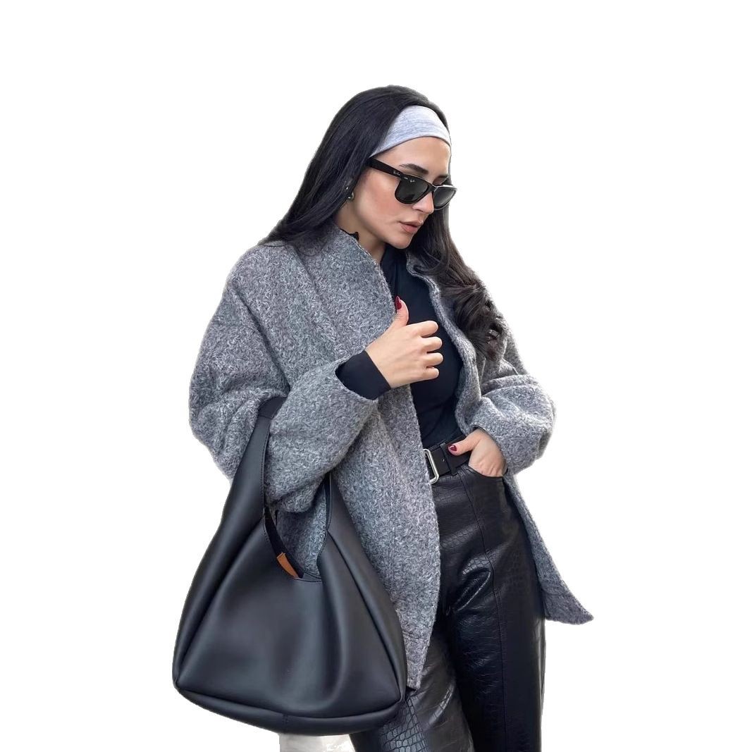 レディースカジュアルファッション ふわふわボアテクスチャーオーバーサイズジャケット