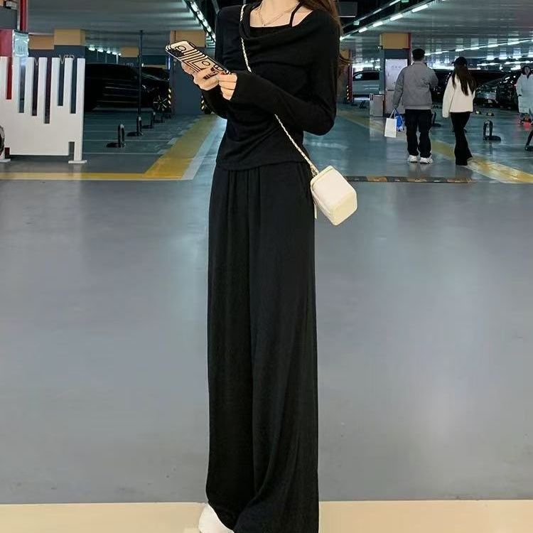 【レディースカジュアルファッション】しなやかドレープ×大人シルエット｜抜け感を纏うロングスリーブワンピース