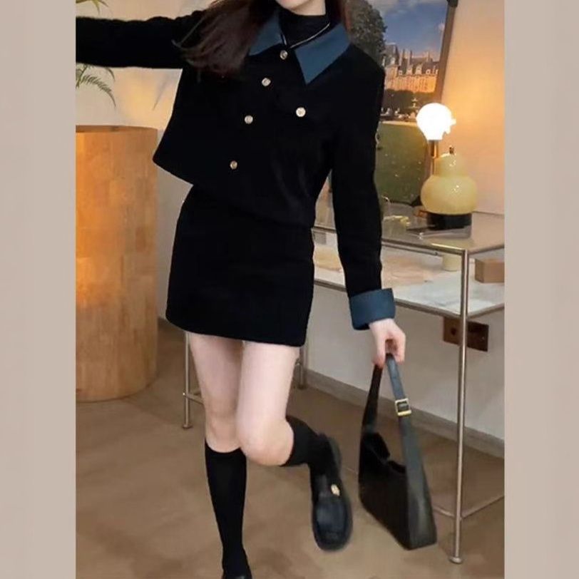 【レディースカジュアルファッション】ツイード調×襟デザイン｜上品も可愛いも叶う大人セットアップ