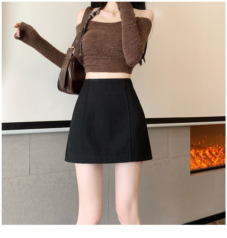 【レディースカジュアルファッション】ハイウエストAラインミニスカート｜美脚効果抜群の上品シルエットショートスカート