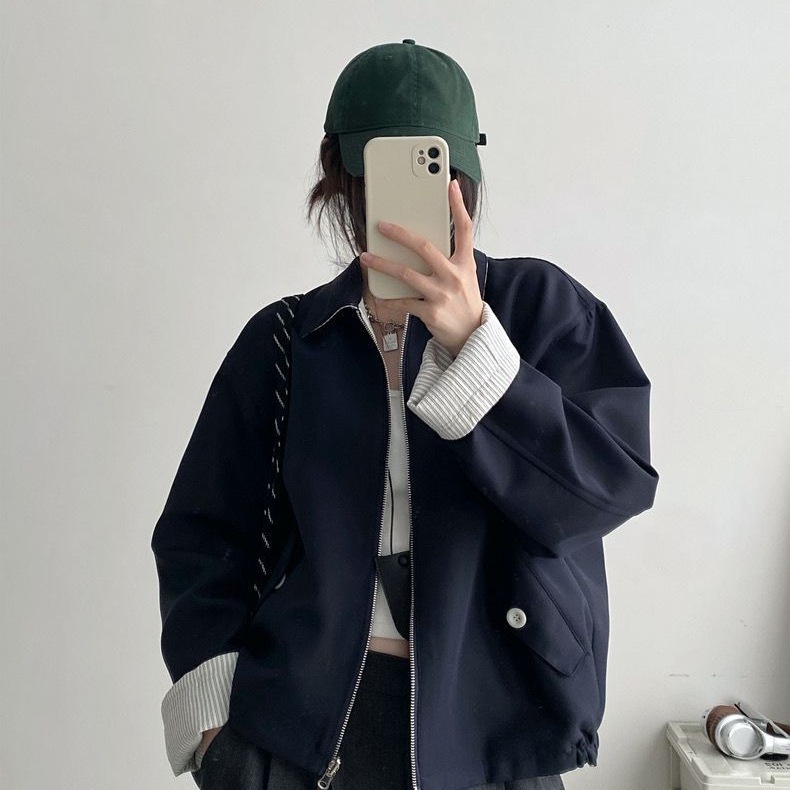 【レディースカジュアルファッション】軽やかニュアンス×ゆるシルエット｜こなれ見えを叶える大人の配色ジャケット