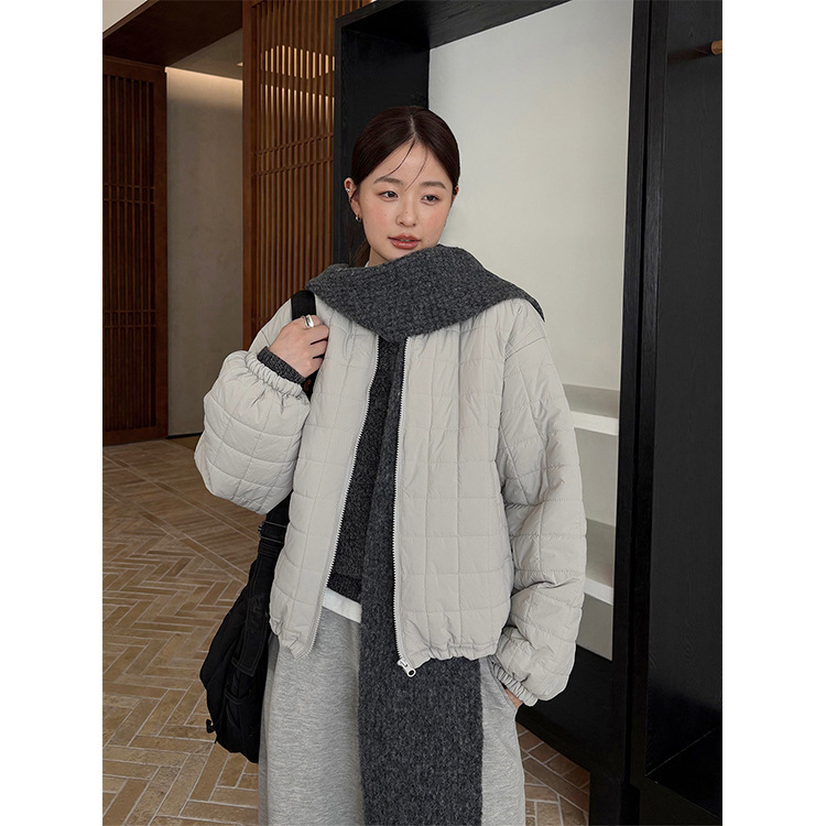 レディースカジュアルファッション キルティングショート丈中綿ジャケット