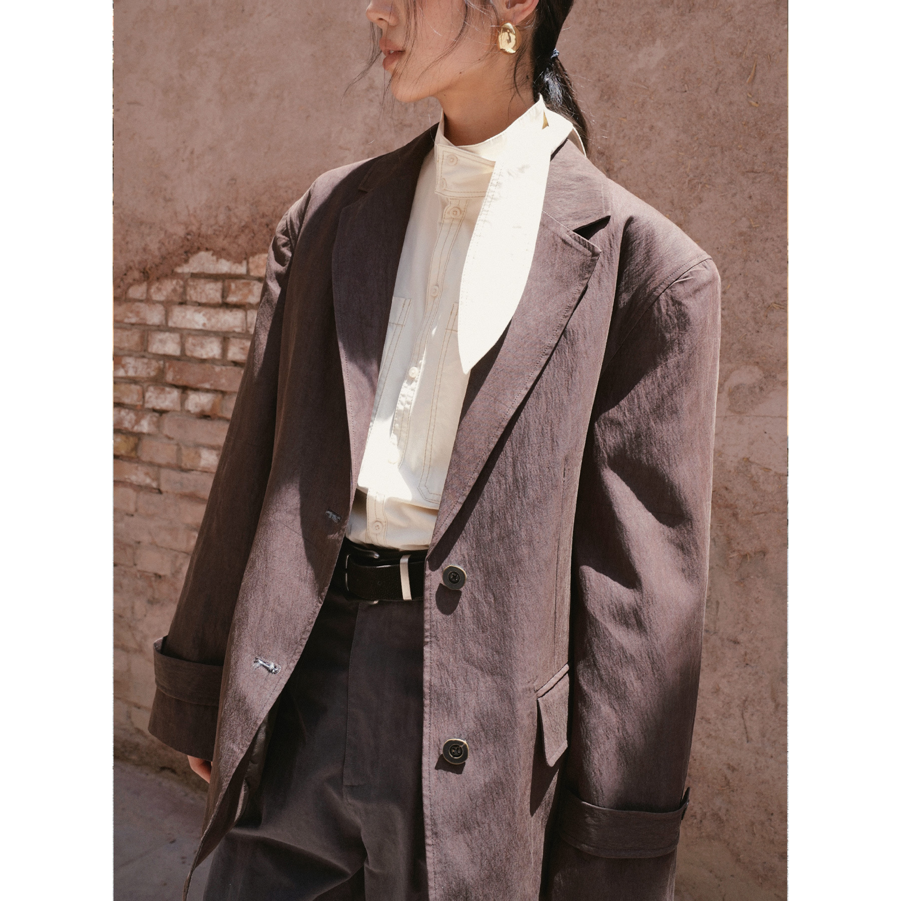 レディースカジュアルファッション テーラードロングジャケット大人きれいめ羽織り