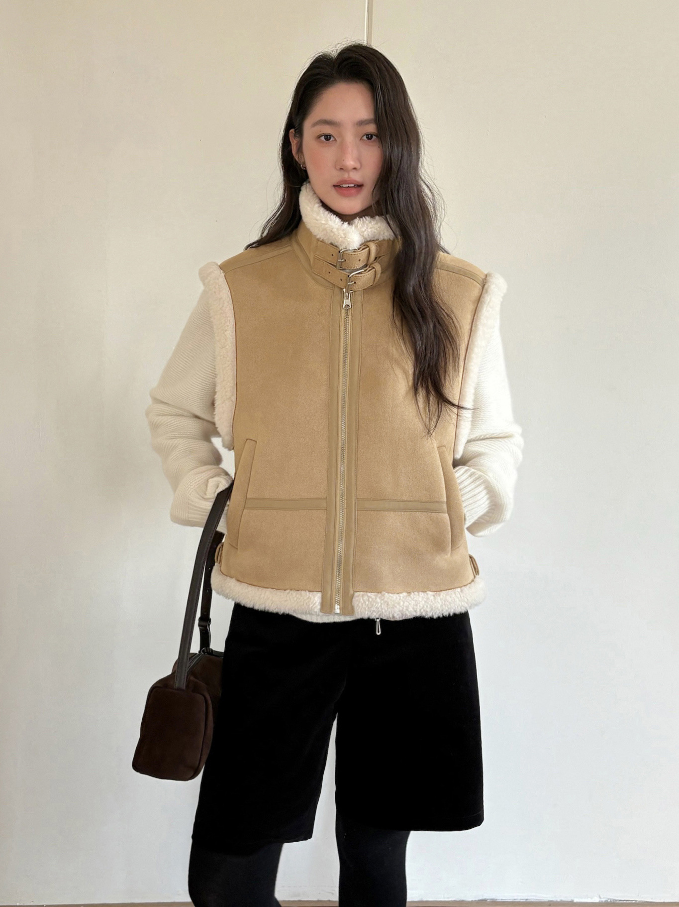 L’Appartement ムートン×ニットベスト L'Appartement / アパルトモン | Mouton Knit VEST ムートン ニット