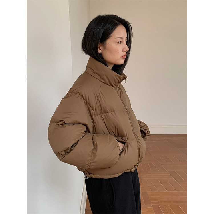 レディースカジュアルファッション ボリュームシルエット中綿ショート丈ダウンジャケット