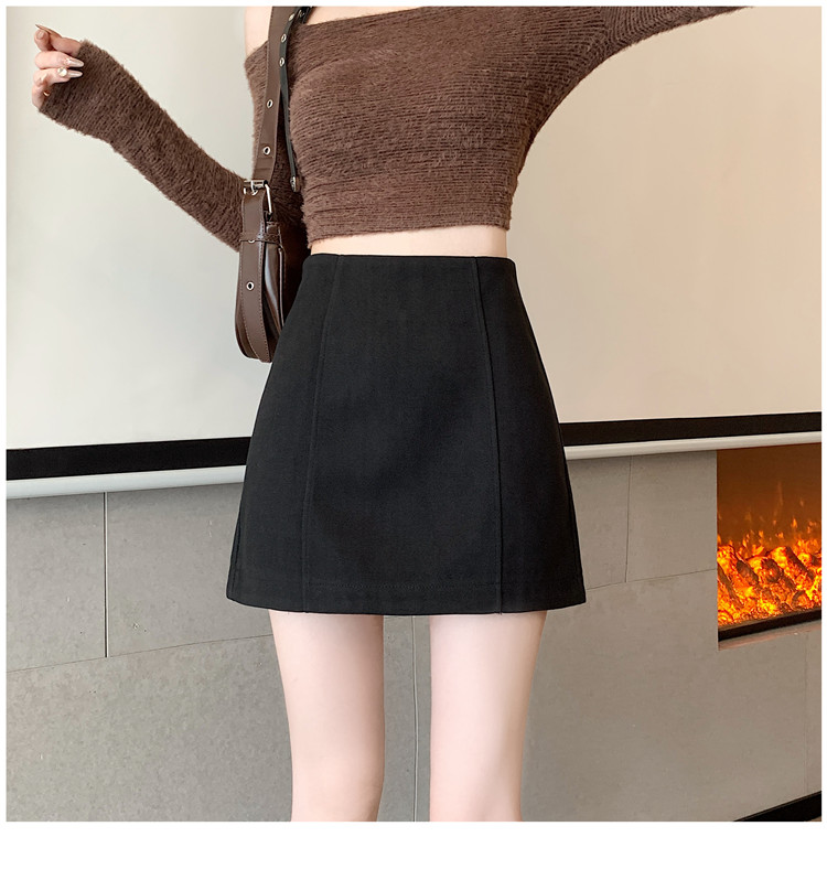 【レディースカジュアルファッション】ハイウエストAラインミニスカート｜美脚効果抜群の上品シルエットショートスカート