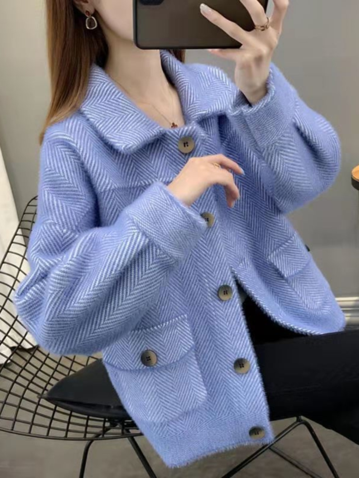 【レディースカジュアルファッション】柔ふわショート丈×高見えボア風｜暖かみたっぷり秋冬ショートジャケット