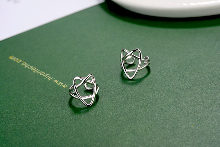 レディースピアス 原子軌道モチーフ立体デザインイヤーカフ