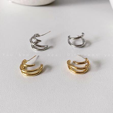 ピアスレディース 美少女風レイヤードフープピアス アクセサリー