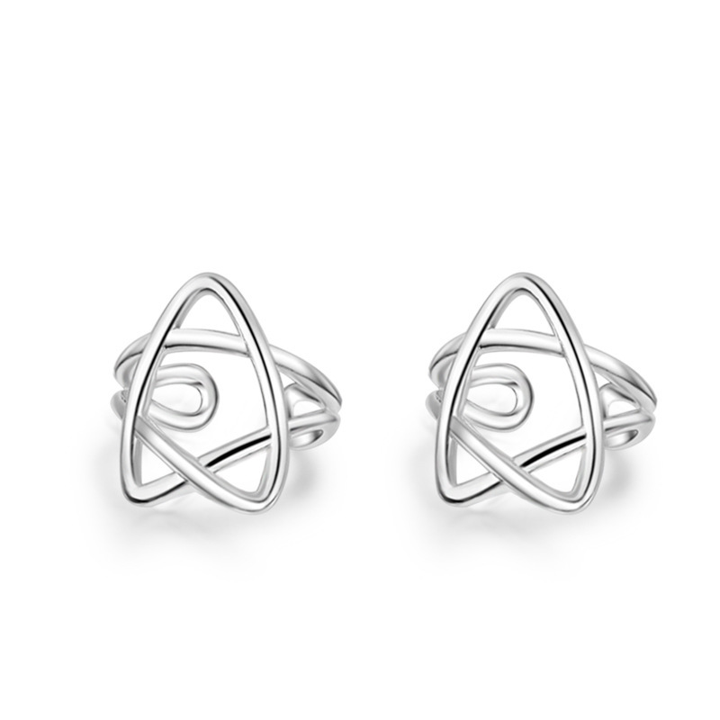 レディースピアス 原子軌道モチーフ立体デザインイヤーカフ