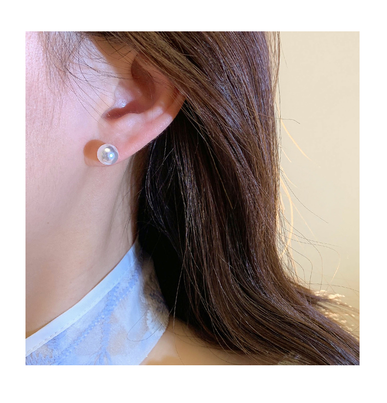 レディースピアス チューリップモチーフとパールスタッドピアス