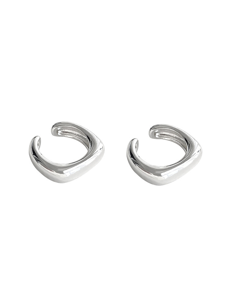レディースピアス ツイストデザイン波型ミニマルイヤーカフ