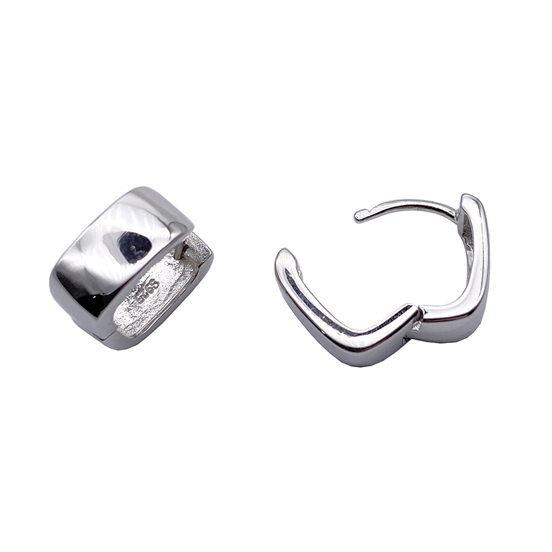レディースピアス 幅広ワイドバンドフープピアス