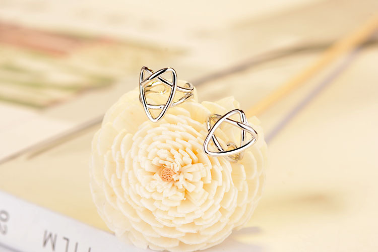 レディースピアス 原子軌道モチーフ立体デザインイヤーカフ