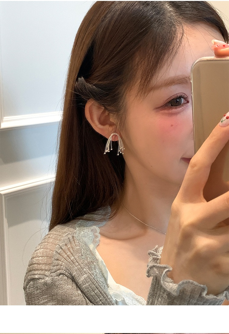 ピアスレディース 限定発売 個性的花火ライン スタッドピアス 女性用