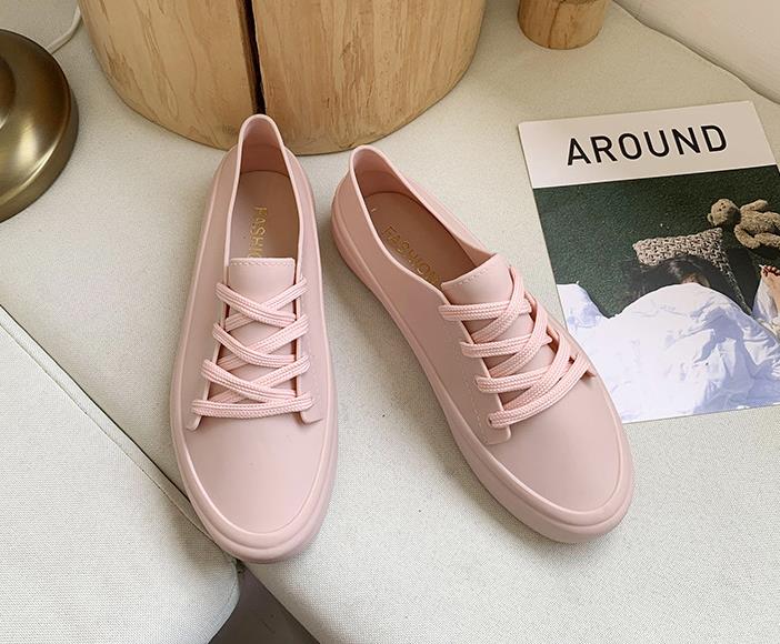 防水レディーススリッポン 滑りにくい晴雨兼用雨靴