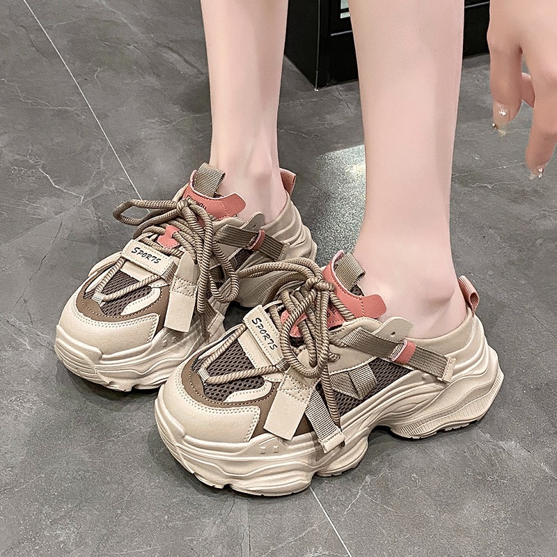 レディーススリッポン 厚底スニーカー レディース 小柄さんに メッシュ運動靴