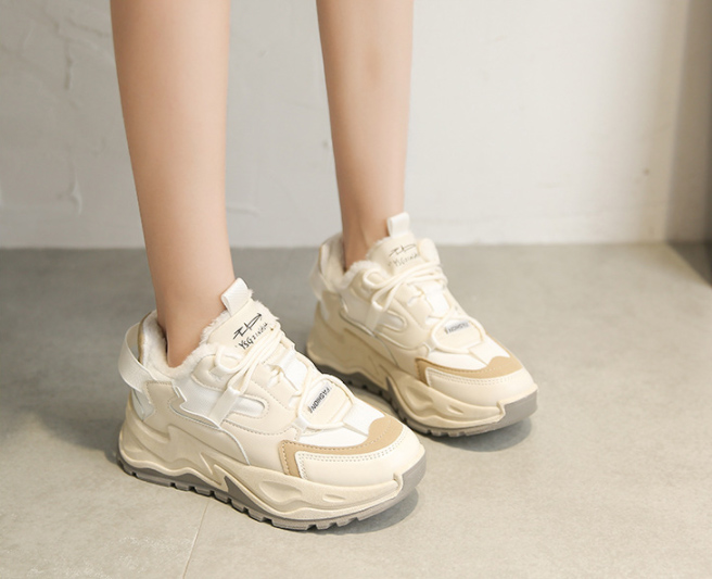 レディーススリッポン 秋冬新作 厚底スニーカー 裏起毛 ナチュラル カジュアルシューズ