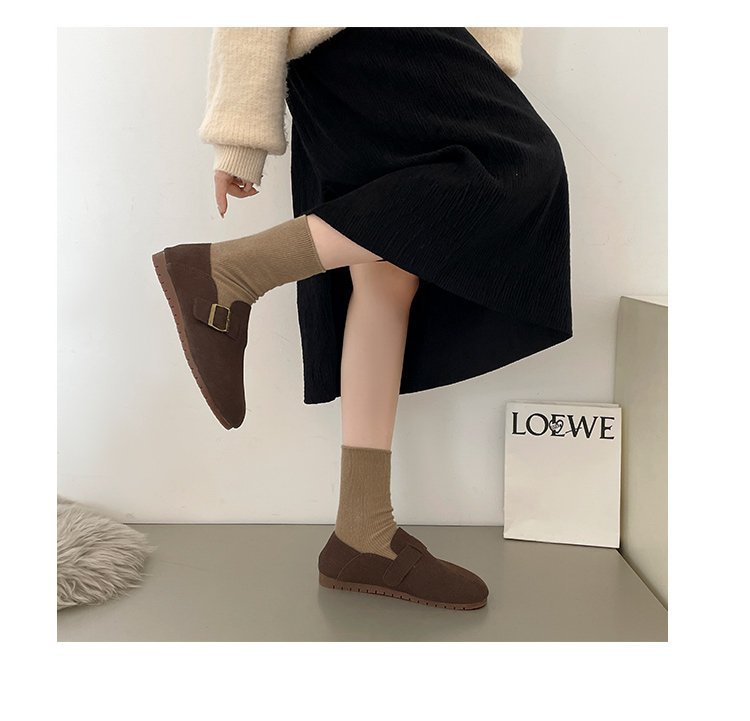 レディーススリッポン 幅広設計 レディース ぺたんこ ミュール かかとなし 履きやすい靴