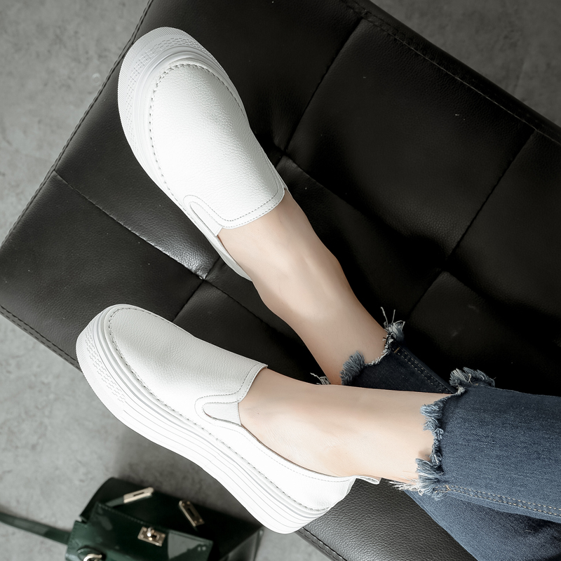 レディーススリッポン シンプルデザイン厚底レディーススリッポン