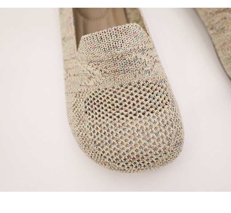 レディーススリッポン 幅広対応ソフトニット素材の楽ちんきれいめミュール靴