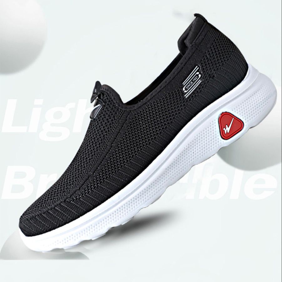 レディーススリッポン 通気性抜群メッシュ素材厚底スリッポンシューズ