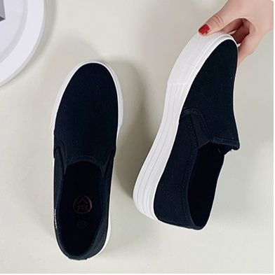 レディーススリッポン シンプル厚底スリッポン履き心地抜群カジュアルシューズ