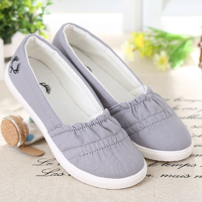 レディーススリッポン 幅広ゴムデザイン軽量レディーススリッポン