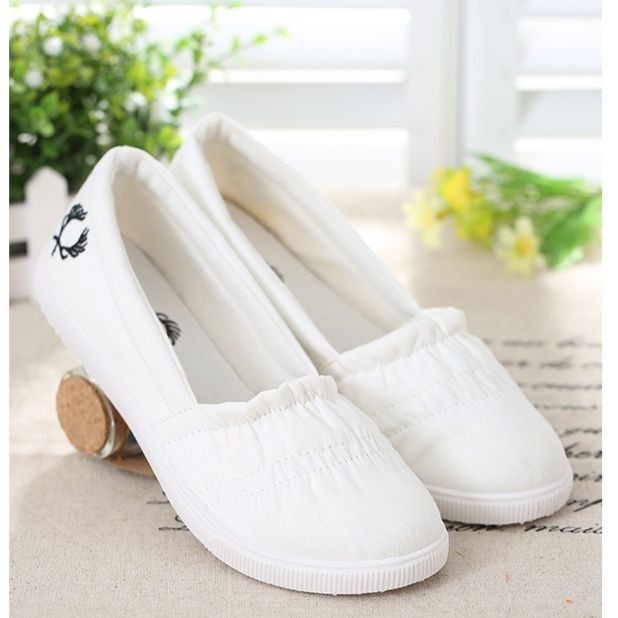 レディーススリッポン 幅広ゴムデザイン軽量レディーススリッポン