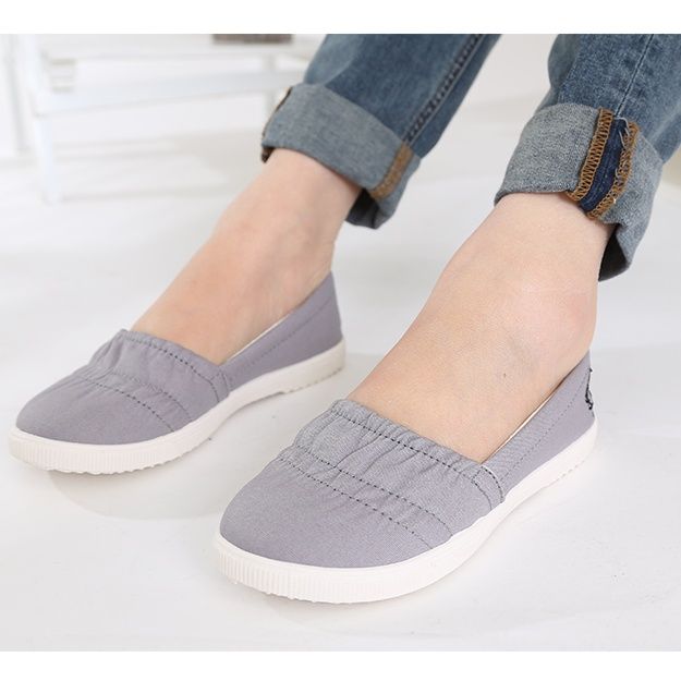 レディーススリッポン 幅広ゴムデザイン軽量レディーススリッポン