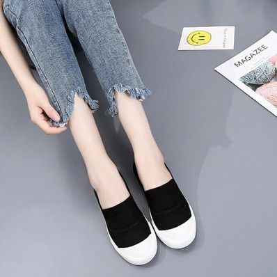 レディーススリッポン 快適幅広キャンバス地レディーススリッポン