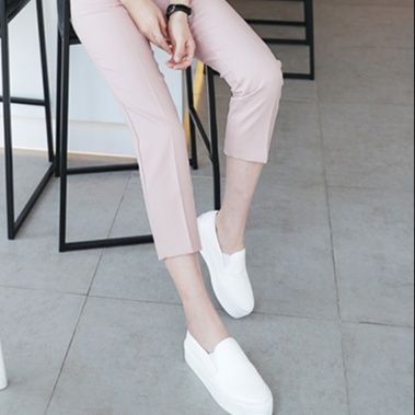 レディーススリッポン シンプルデザイン厚底レディーススリッポン