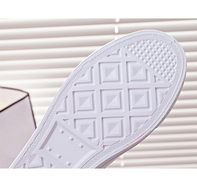 レディーススリッポン 厚底白色スニーカー レディース美脚ベーシックシューズ