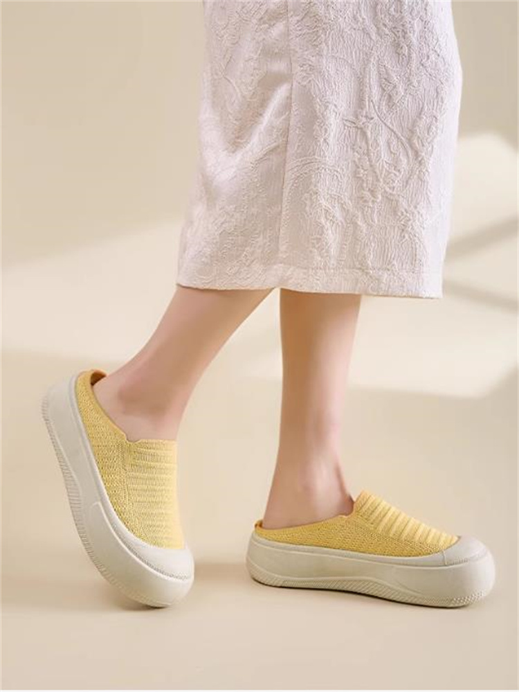 レディーススリッポン 2025新作 厚底スリッポン 軽量通気性 夏用サンダル