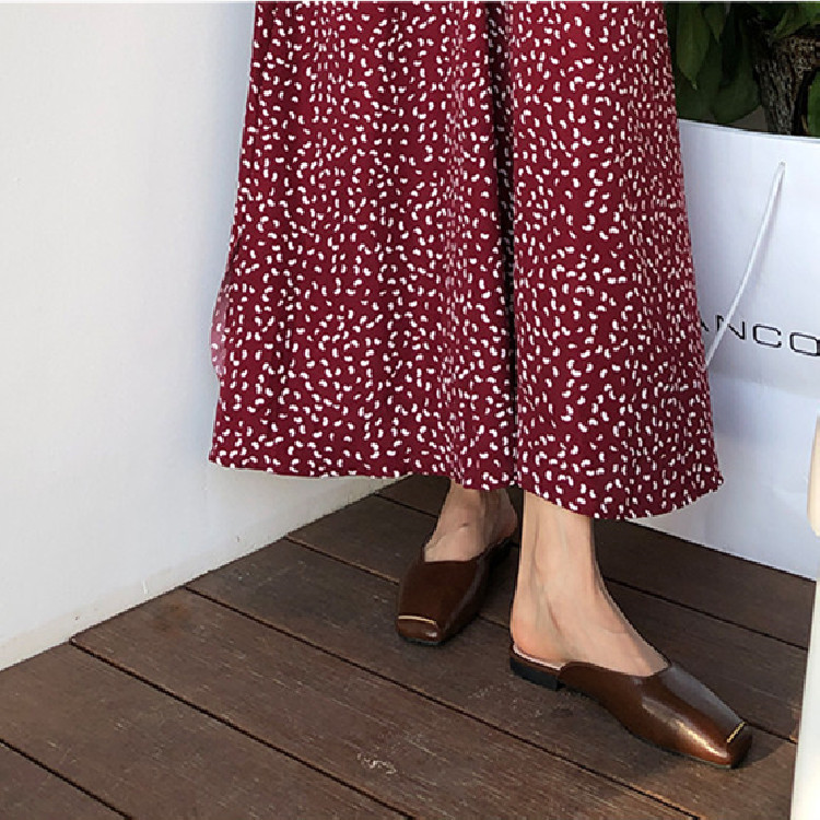 レディーススリッポン 幅広対応 角先平底歩きやすい履き心地抜群婦人靴