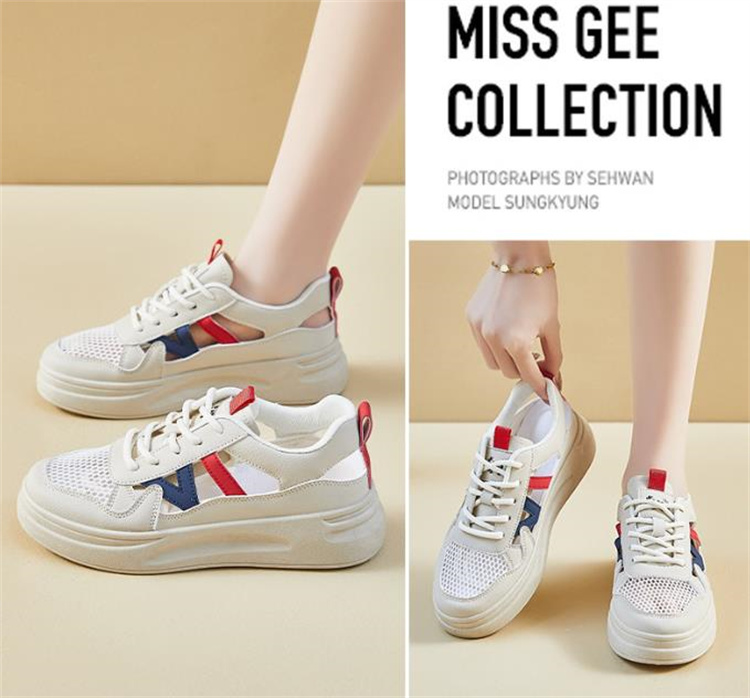 レディーススリッポン 学生向け厚底メッシュスニーカー 通気性抜群カジュアルシューズ